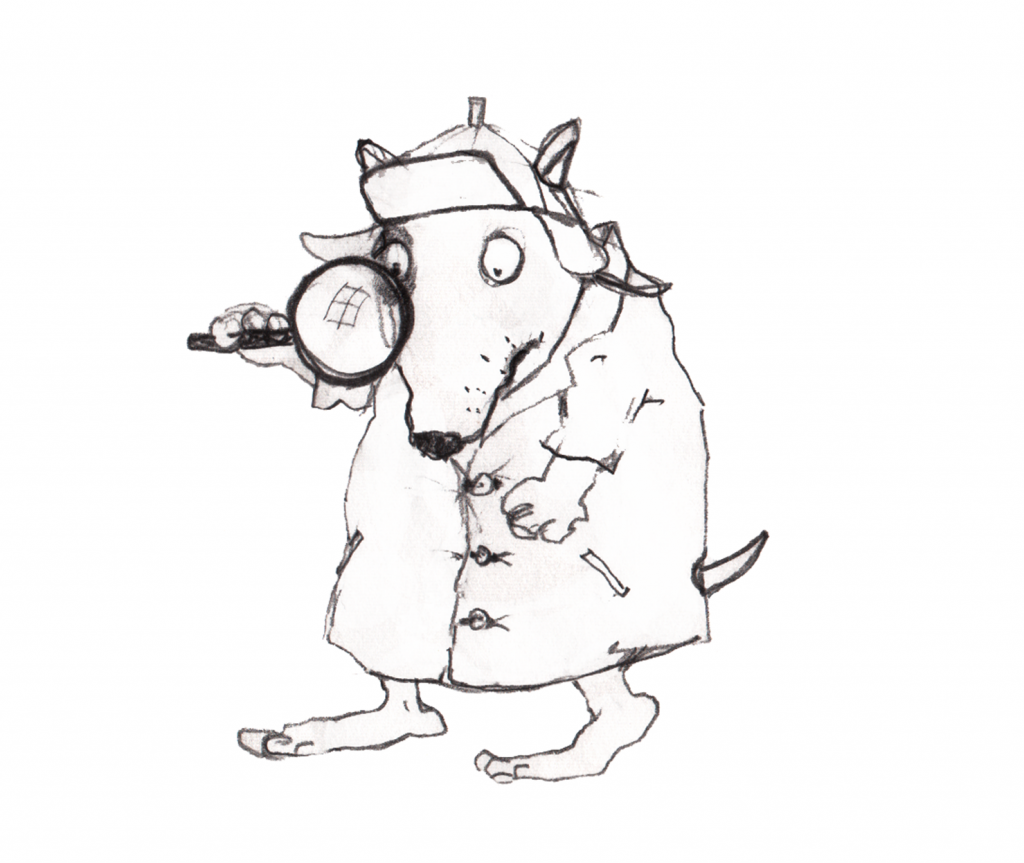 detective, dog detective, Eva Bergstrom, illustratör, illustratrice, chien detective, hund, livre scolaire,